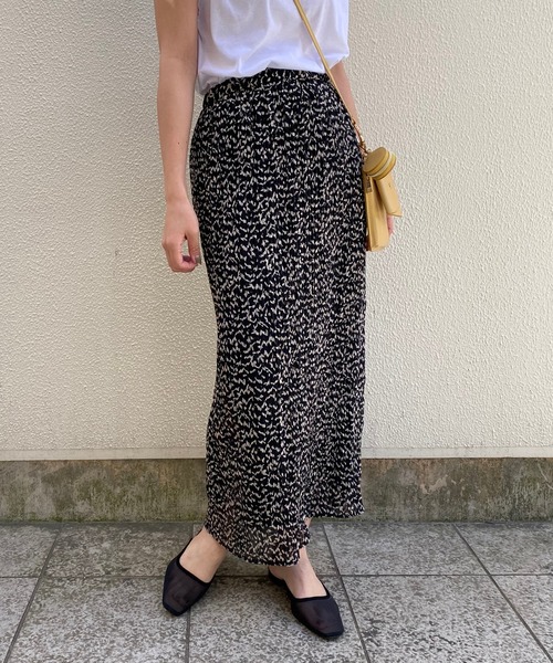 CAPRICIEUX LE'MAGE（カプリシューレマージュ）の「プリントワッシャーストレートスカート（スカート・レディース・ブラック/ベージュ・FREE）」の17枚目の写真