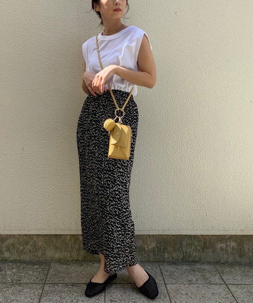 CAPRICIEUX LE'MAGE（カプリシューレマージュ）の「プリントワッシャーストレートスカート（スカート・レディース・ブラック/ベージュ・FREE）」の21枚目の写真