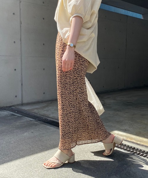 CAPRICIEUX LE'MAGE（カプリシューレマージュ）の「プリントワッシャーストレートスカート（スカート・レディース・ブラック/ベージュ・FREE）」の18枚目の写真