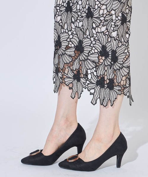 配色フラワーレースタイトスカート≪toccoclosetluxe≫