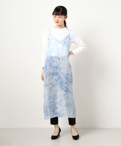 STUNNING LURE（スタニングルアー）の「シアーレイヤードワンピース（ワンピース・レディース・ブルー/サーモンピンク/ライトグレー・0/2/1）」の12枚目の写真