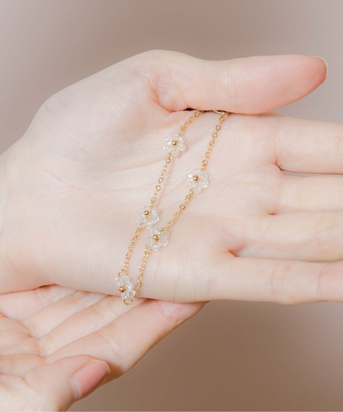 flower（フラワー）の「マーガレットブレスレット（ブレスレット・レディース・ゴールド・FREE）」の2枚目の写真