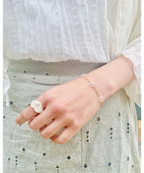 flower（フラワー）の「マーガレットブレスレット（ブレスレット・レディース・ゴールド・FREE）」の7枚目の写真