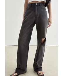 【Fano Studios】Clash loose black denim FX21K022