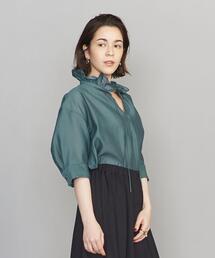 BEAUTY&YOUTH UNITED ARROWS | BY シアーフリルネック6分袖ブラウス(シャツ/ブラウス)