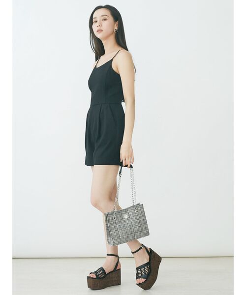 EVRIS（エヴリス）の「ショートコンビネゾン（つなぎ/オールインワン・レディース・グリーン/ブラック・FREE）」の11枚目の写真