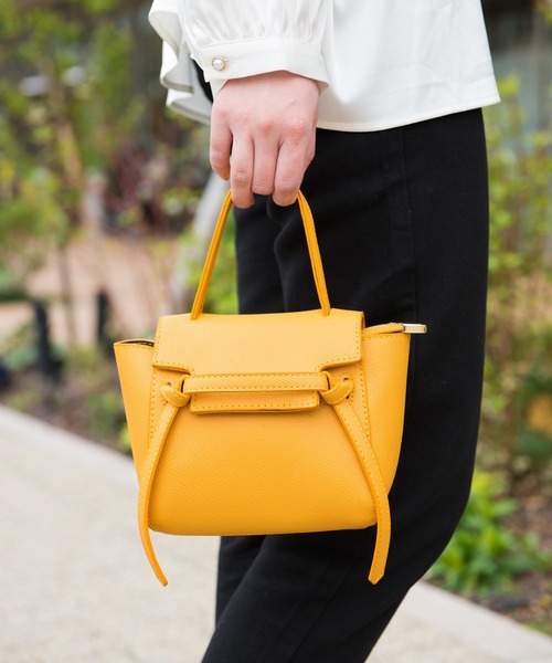 MAISON BREEZE（メゾンブリーズ）の「【MAISON BREEZE】小シボ mini bag ミニ手提げバッグ（ショルダーバッグ・レディース・ブラック/グレー/イエロー・FREE）」の10枚目の写真