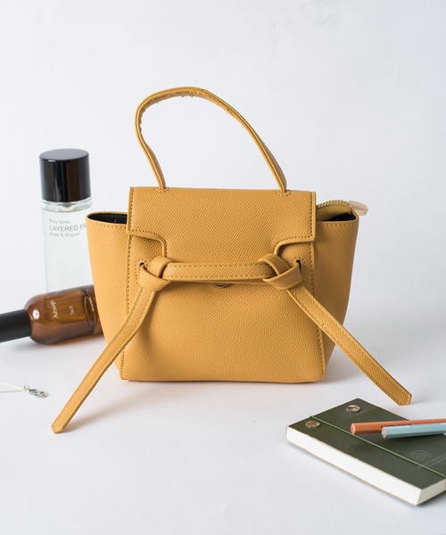 MAISON BREEZE（メゾンブリーズ）の「【MAISON BREEZE】小シボ mini bag ミニ手提げバッグ（ショルダーバッグ・レディース・ブラック/グレー/イエロー・FREE）」の16枚目の写真