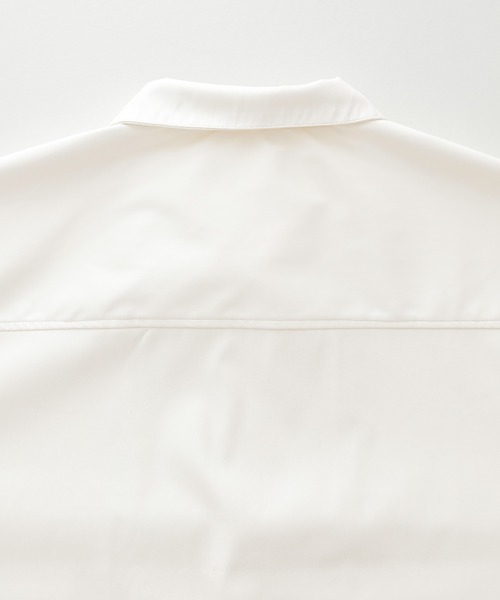 MONO-MART(モノマート)の「シンセティックレザー オーバーサイズ 1/2 sleeve CPOシャツ(シャツ/ブラウス・メンズ・ホワイト/ブラック・M/L)」の8枚目の写真