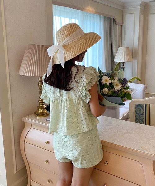 Heather(ヘザー)の「あいねねカットワークショートパンツ【SETUP対応】954953(その他パンツ・レディース・ホワイト/ブラック/グリーン・FREE)」の16枚目の写真