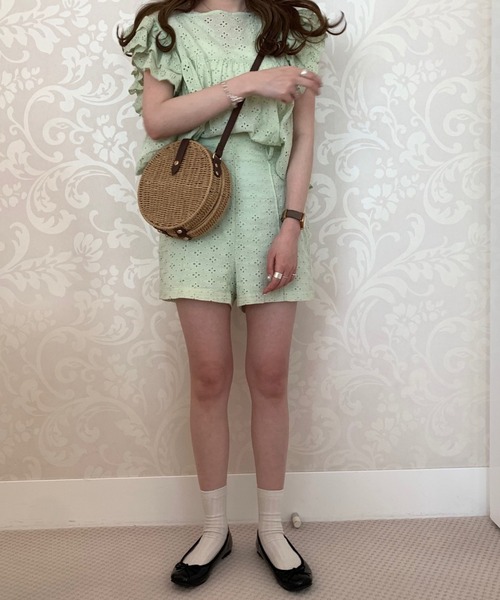 Heather(ヘザー)の「あいねねカットワークショートパンツ【SETUP対応】954953(その他パンツ・レディース・ホワイト/ブラック/グリーン・FREE)」の18枚目の写真