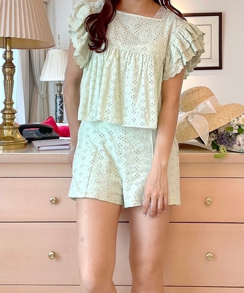 Heather(ヘザー)の「あいねねカットワークショートパンツ【SETUP対応】954953(その他パンツ・レディース・ホワイト/ブラック/グリーン・FREE)」の19枚目の写真