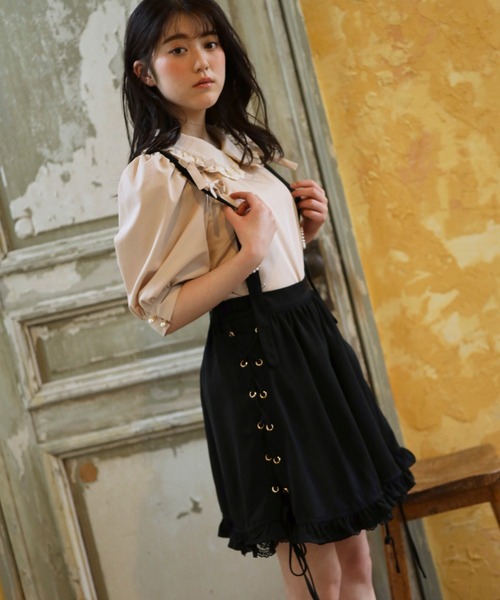 Swankiss(スワンキス)の「TS georgette flare S/K(スカート・レディース・ブラック/サックスブルー/ピンク・FREE)」の5枚目の写真