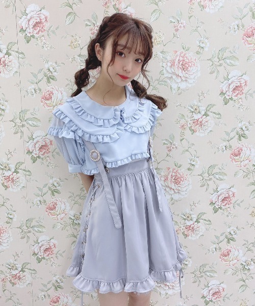 Swankiss(スワンキス)の「TS georgette flare S/K(スカート・レディース・ブラック/サックスブルー/ピンク・FREE)」の9枚目の写真