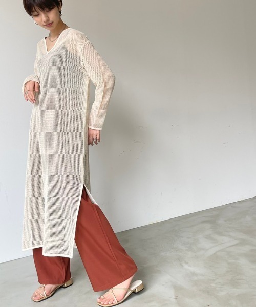 NEUNA（ヌナ）の「セミワイドカラースラックスパンツ（スラックス・レディース・オレンジ・SMALL/MEDIUM）」の10枚目の写真