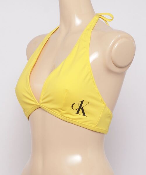 CALVIN KLEIN SWIMWEAR(カルバンクラインスイムウェア)の「CK ONE ホルターネック トライアングル 水着(水着・レディース・イエロー・S/M/XS)」の2枚目の写真
