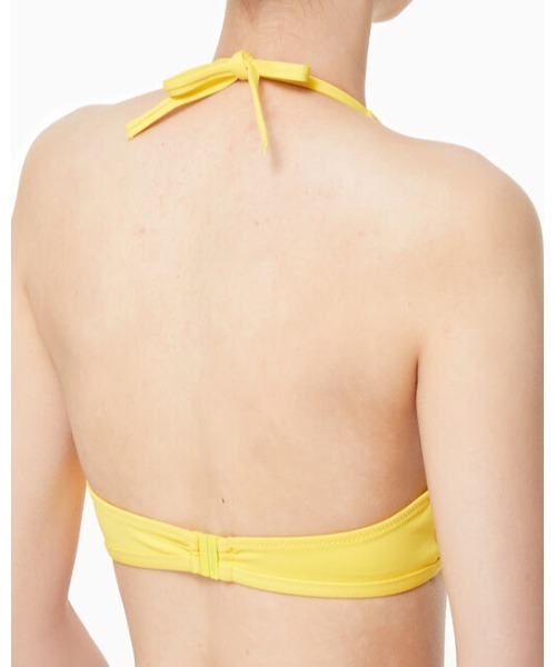CALVIN KLEIN SWIMWEAR(カルバンクラインスイムウェア)の「CK ONE ホルターネック トライアングル 水着(水着・レディース・イエロー・S/M/XS)」の4枚目の写真