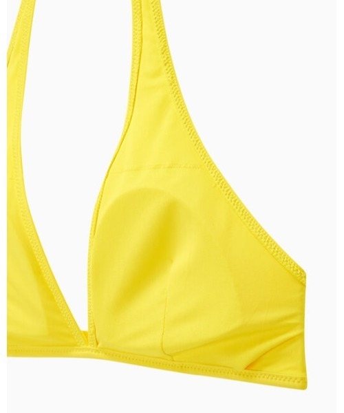 CALVIN KLEIN SWIMWEAR(カルバンクラインスイムウェア)の「CK ONE ホルターネック トライアングル 水着(水着・レディース・イエロー・S/M/XS)」の8枚目の写真