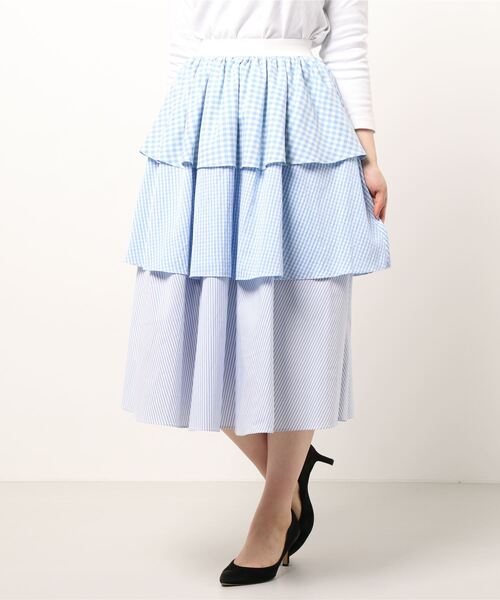 lilLilly（リルリリー）の「2wayティアードスカート（スカート・レディース・ブラック/ブルー/レッド・FREE）」の18枚目の写真