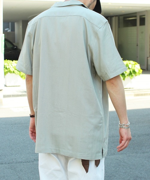 yield（イールド）の「【yield select apparel】麻レーヨン オープンカラーSSシャツ 104（シャツ/ブラウス・メンズ・ホワイト/ブラック/ネイビー/グレー/オリーブ/サックスブルー/ラベンダー/ワインレッド/ブルー・M/L/XL）」の14枚目の写真