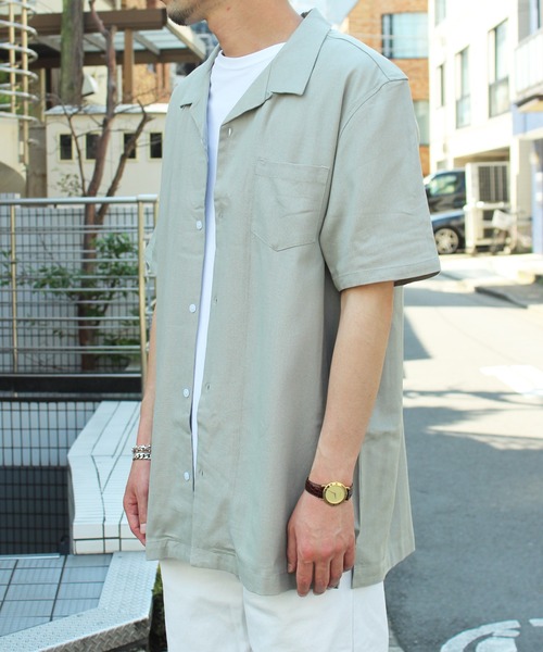 yield（イールド）の「【yield select apparel】麻レーヨン オープンカラーSSシャツ 104（シャツ/ブラウス・メンズ・ホワイト/ブラック/ネイビー/グレー/オリーブ/サックスブルー/ラベンダー/ワインレッド/ブルー・M/L/XL）」の12枚目の写真