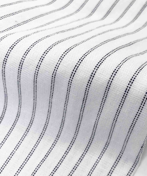 Beno（ビーノ）の「ストレッチ コットンリネン ストライプ リラックス カプリシャツ（シャツ/ブラウス・メンズ・オフホワイト/ライトベージュ/ブルー・LL/M/L）」の19枚目の写真