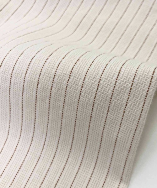 Beno（ビーノ）の「ストレッチ コットンリネン ストライプ リラックス カプリシャツ（シャツ/ブラウス・メンズ・オフホワイト/ライトベージュ/ブルー・LL/M/L）」の20枚目の写真