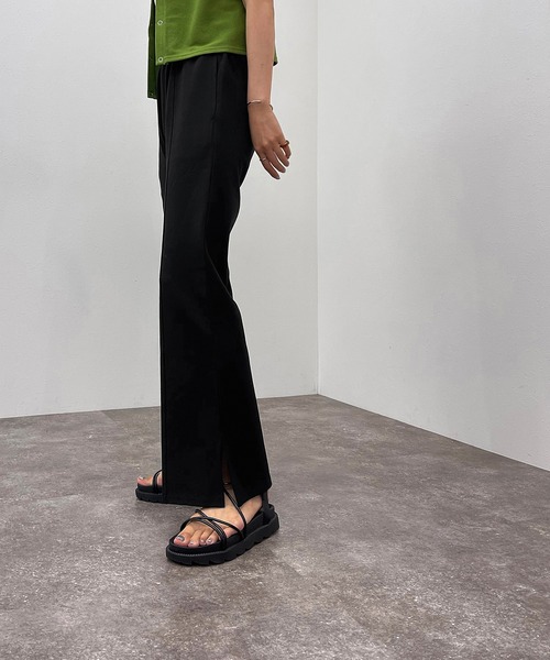 apres jour mignon(アプレジュールミニョン)の「センターシームフレアパンツ【ZOZOTOWN限定アイテム】(その他パンツ・レディース・ブラック/杢グレー/グリーン/ピンク/レッド/パープル/ダークグリーン/ボルドー・MEDIUM/SMALL/X-LARGE)」の10枚目の写真