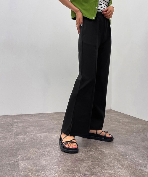 apres jour mignon(アプレジュールミニョン)の「センターシームフレアパンツ【ZOZOTOWN限定アイテム】(その他パンツ・レディース・ブラック/杢グレー/グリーン/ピンク/レッド/パープル/ダークグリーン/ボルドー・MEDIUM/SMALL/X-LARGE)」の11枚目の写真