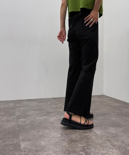 apres jour mignon(アプレジュールミニョン)の「センターシームフレアパンツ【ZOZOTOWN限定アイテム】(その他パンツ・レディース・ブラック/杢グレー/グリーン/ピンク/レッド/パープル/ダークグリーン/ボルドー・MEDIUM/SMALL/X-LARGE)」の12枚目の写真