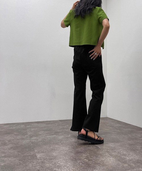 apres jour mignon(アプレジュールミニョン)の「センターシームフレアパンツ【ZOZOTOWN限定アイテム】(その他パンツ・レディース・ブラック/杢グレー/グリーン/ピンク/レッド/パープル/ダークグリーン/ボルドー・MEDIUM/SMALL/X-LARGE)」の16枚目の写真