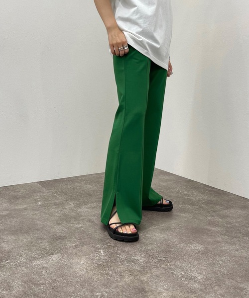 apres jour mignon(アプレジュールミニョン)の「センターシームフレアパンツ【ZOZOTOWN限定アイテム】(その他パンツ・レディース・ブラック/杢グレー/グリーン/ピンク/レッド/パープル/ダークグリーン/ボルドー・MEDIUM/SMALL/X-LARGE)」の22枚目の写真