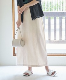 [選べる2丈]リネンストレートタイトスカート