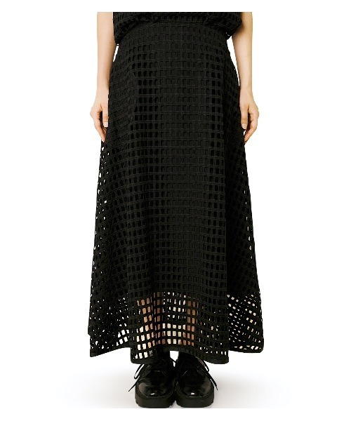 セール】Mesh Lace Flare Skirt（スカート）｜LE CIEL BLEU