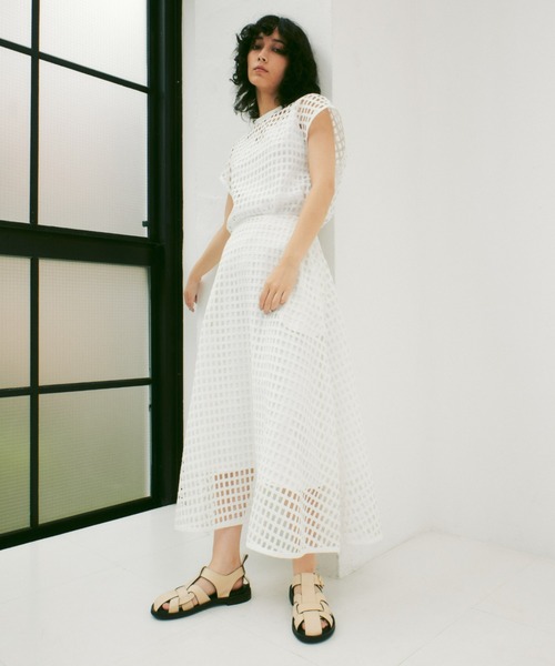 25SS 完売品 新品 ルシェルブルー Flocky Lace Skirt セール】フロッキーレーススカート / Flocky Lace Skirt