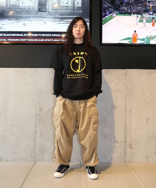 UNION(UNION TOKYO)(ユニオン)の「KTL TEE UNION ユニオン Tシャツ(Tシャツ/カットソー・メンズ・ホワイト×グリーン/グレー/ブラック×イエロー/ホワイト/ブルー/ホワイト×ピンク・SMALL/X-LARGE/LARGE/MEDIUM)」の22枚目の写真