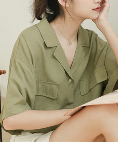 GASA * ドロップショルダー タック　ブラウス　新品 ドロップショルダー ブラウス | レディースファッション通販の