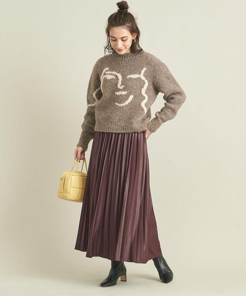 BEAUTY&YOUTH UNITED ARROWS（ビューティーアンドユースユナイテッドアローズ）の「BY シャイニーサテンプリーツスカート ∴（スカート・レディース・ブラック/ダークグリーン/ダークブラウン/オフホワイト/ライラック・S/M）」の18枚目の写真