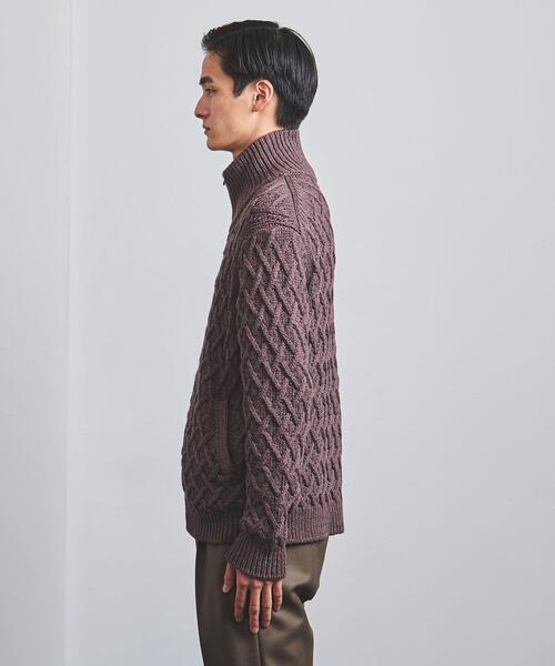 Camoshita（カモシタ）の「＜Camoshita（カモシタ）＞ ニット ブルゾン（ニット/セーター・メンズ・ベージュ/モカ・S/L/M）」の11枚目の写真