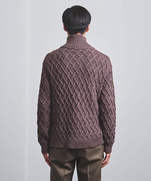 Camoshita（カモシタ）の「＜Camoshita（カモシタ）＞ ニット ブルゾン（ニット/セーター・メンズ・ベージュ/モカ・S/L/M）」の12枚目の写真