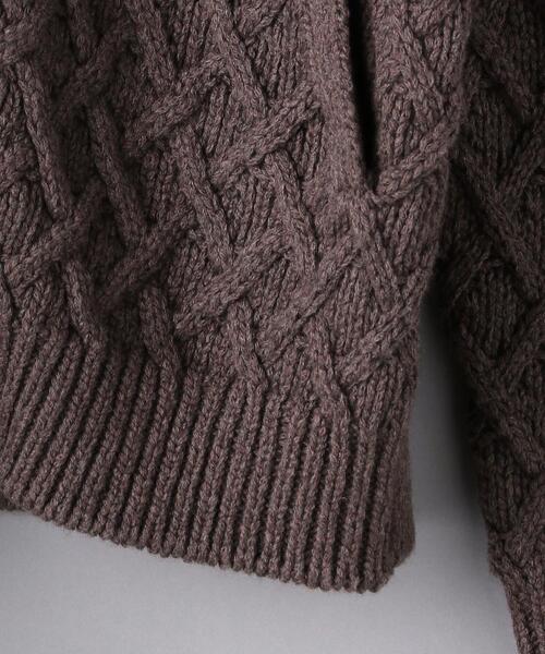 Camoshita（カモシタ）の「＜Camoshita（カモシタ）＞ ニット ブルゾン（ニット/セーター・メンズ・ベージュ/モカ・S/L/M）」の5枚目の写真