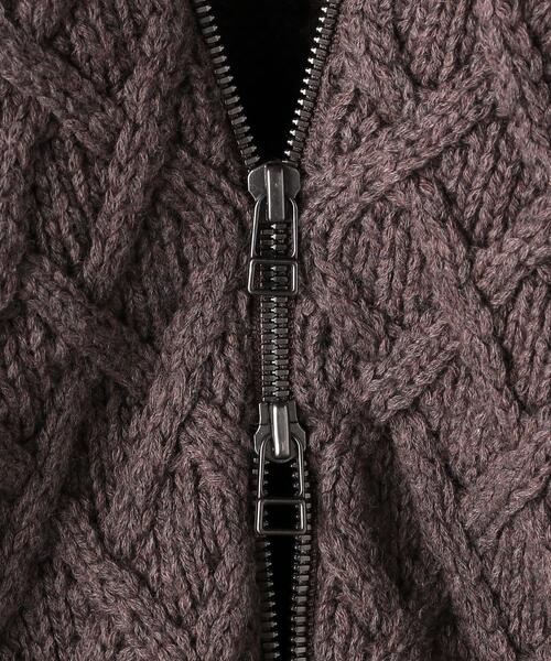 Camoshita（カモシタ）の「＜Camoshita（カモシタ）＞ ニット ブルゾン（ニット/セーター・メンズ・ベージュ/モカ・S/L/M）」の6枚目の写真