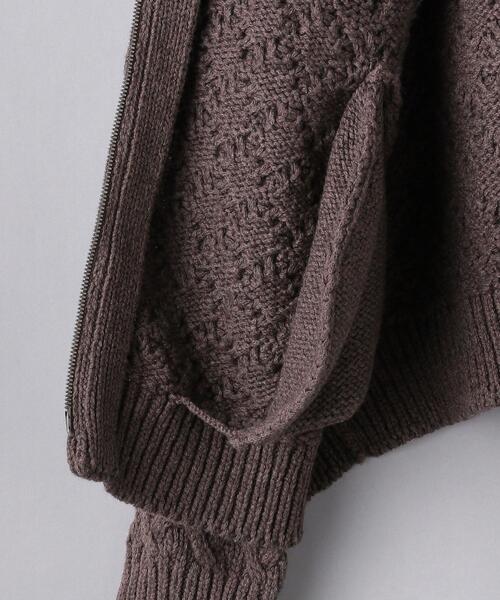 Camoshita（カモシタ）の「＜Camoshita（カモシタ）＞ ニット ブルゾン（ニット/セーター・メンズ・ベージュ/モカ・S/L/M）」の7枚目の写真