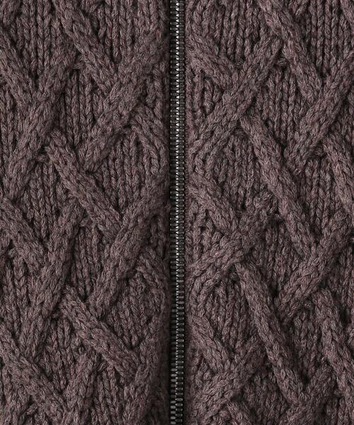 Camoshita（カモシタ）の「＜Camoshita（カモシタ）＞ ニット ブルゾン（ニット/セーター・メンズ・ベージュ/モカ・S/L/M）」の8枚目の写真