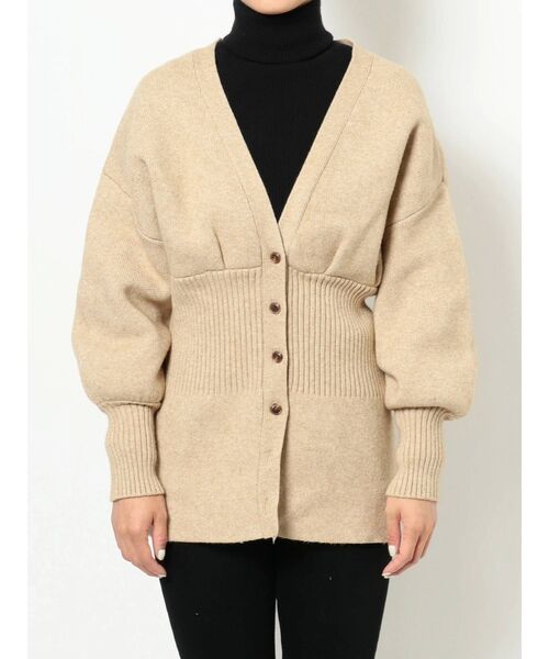 LAGUNAMOON（ラグナムーン）の「ウエストマークペプラムカーディガン（カーディガン/ボレロ・レディース・ブラック/ベージュ/グリーン系その他・FREE）」の16枚目の写真