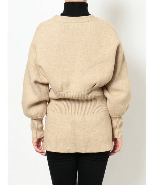 LAGUNAMOON（ラグナムーン）の「ウエストマークペプラムカーディガン（カーディガン/ボレロ・レディース・ブラック/ベージュ/グリーン系その他・FREE）」の6枚目の写真