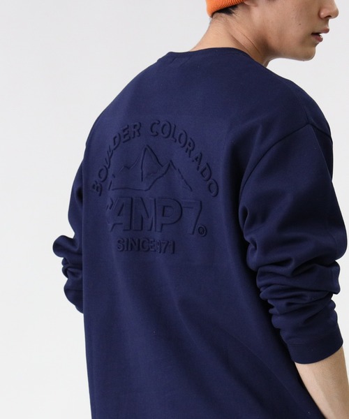 CAMP7(キャンプセブン)の「【CAMP7】エンボスロゴロンT(Tシャツ/カットソー・メンズ・ブラック/ネイビー/オフホワイト/ベージュ/ブラウン/グリーン・L/XL/S/M)」の6枚目の写真