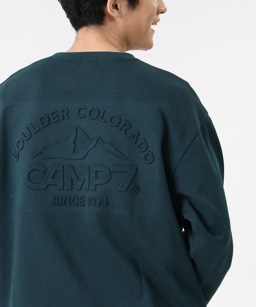 CAMP7(キャンプセブン)の「【CAMP7】エンボスロゴロンT(Tシャツ/カットソー・メンズ・ブラック/ネイビー/オフホワイト/ベージュ/ブラウン/グリーン・L/XL/S/M)」の5枚目の写真