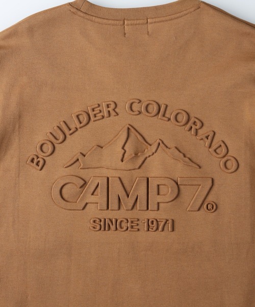 CAMP7(キャンプセブン)の「【CAMP7】エンボスロゴロンT(Tシャツ/カットソー・メンズ・ブラック/ネイビー/オフホワイト/ベージュ/ブラウン/グリーン・L/XL/S/M)」の19枚目の写真