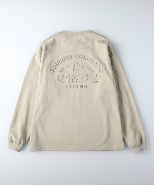 CAMP7(キャンプセブン)の「【CAMP7】エンボスロゴロンT(Tシャツ/カットソー・メンズ・ブラック/ネイビー/オフホワイト/ベージュ/ブラウン/グリーン・L/XL/S/M)」の21枚目の写真